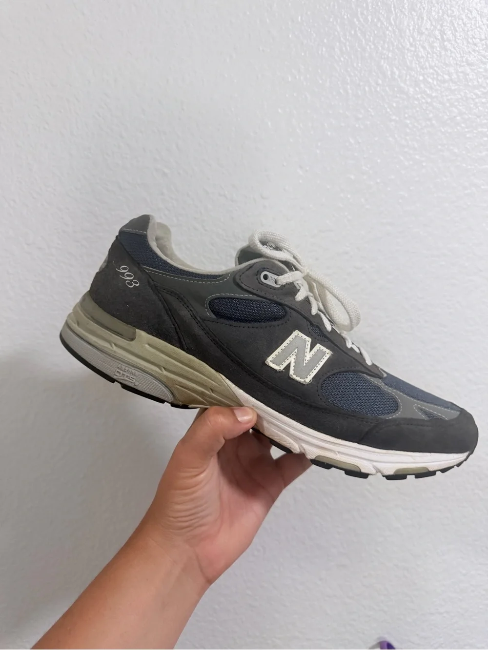 New Balance Grey and Navy Men's 993 Sneaker